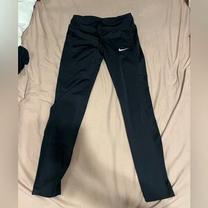 Nike Black Dri-FIT Performance Leggings with White Swoosh